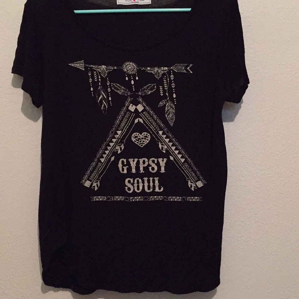 Black gypsy soul short sleeve shirt